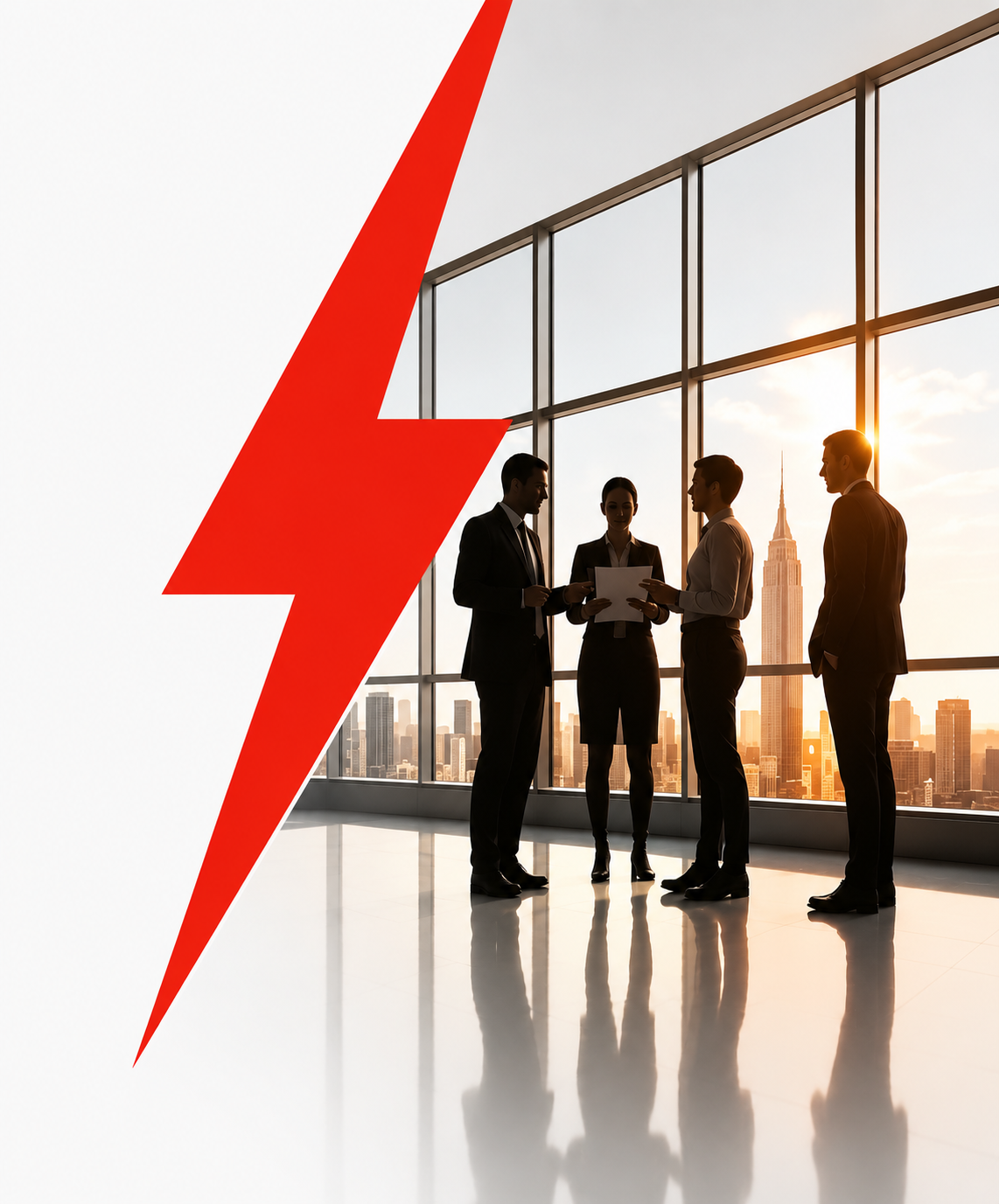 Business meeting and Baltic Spark lightning